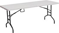 Simple Spaces TBL-072 Fold-in-Half Table, 6 ft OAW, 29-1/2 in OAD, 29 ft OAH, Steel Frame, Polypropylene Tabletop