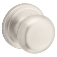 Kwikset 720J 15CP6AL Passage Knob, Satin Nickel, 1-3/8 to 1-3/4 in Thick Door, 2-1/4 in Strike