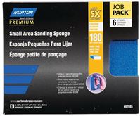 Norton ProSand 82085 Sanding Sponge, 4-1/2 in L, 2-11/16 in W, 180 Grit, Fine, Aluminum Oxide Abrasive