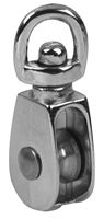 BARON 0173ZD-3/4 Rope Pulley, 3/16 in Rope, 3/4 in Sheave, Cadmium