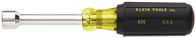 Klein Tools 630-5/8 Nut Driver, 5/8 in Drive, 9-3/8 in OAL, Cushion-Grip Handle, Chrome Handle, 4 in L Shank