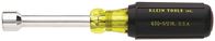 Klein Tools 630-1/2 Nut Driver, 1/2 in Drive, 7-5/16 in OAL, Cushion-Grip Handle, Chrome Handle, 3 in L Shank