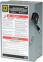 Square D L221N Safety Switch, 2 -Pole, 30 A, 240 V, DPST, Lug Terminal