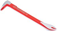 Crescent CODE RED Series MB10 Pry Bar, 10 in L, Ground Tip, Steel, Red, 3-1/4 in W