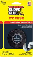 The Original Super Glue 11710161 E-Z Fuse Tape, 10 ft L, 1 in W, Black
