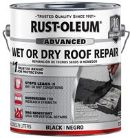 Rust-Oleum 347427 Wet Roof Repair, Black, Liquid, 0.9 gal