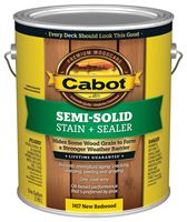 Cabot 140.0001417.007 Deck and Siding Stain, Natural Flat, New Redwood, Liquid, 1 gal, Pack of 4