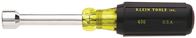 Klein Tools 630-7/16 Nut Driver, 7/16 in Drive, 7-5/16 in OAL, Cushion-Grip Handle, Chrome Handle, 3 in L Shank