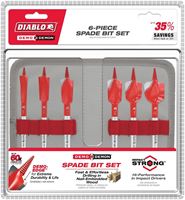 Diablo Demo Demon DSPD4920-S6 Spade Bit Set, 6-Piece, HSS