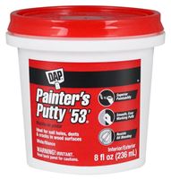 DAP 12240 Painters Putty, Paste, Musty, White, 0.5 pt Tub