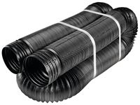 Amerimax 51310 Drain Pipe Tubing, 4 in, PVC, Black, 25 ft L