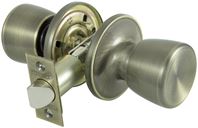 ProSource TS830V-PS Passage Knob, Metal, Antique Brass, 2-3/8 to 2-3/4 in Backset, 1-3/8 to 1-3/4 in Thick Door