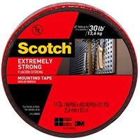 Scotch 414-LONG-DC Extreme Mounting Tape, 400 in L, 1 in W, Black