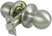 ProSource T3630V-PS Passage Knob, Metal, Stainless Steel, 2-3/8 to 2-3/4 in Backset, 1-3/8 to 1-3/4 in Thick Door