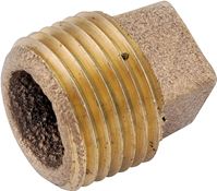 Anderson Metals 738109-32 Pipe Plug, 2 in, IPT, Cored Square Head, Brass