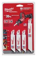 Milwaukee 49-22-0220 Reciprocating Saw Blade Set, 10-Piece, Bi-Metal, White, Bright