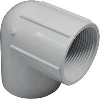 IPEX 435510 Pipe Elbow, 1-1/2 in, Socket x FPT, 90 deg Angle, PVC, White, SCH 40 Schedule, 150 psi Pressure