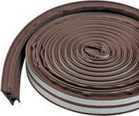 M-D 43848 Weatherstrip Tape, 3/8 in W, 17 ft L, EPDM/Silicone, Brown