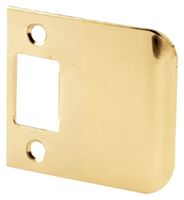 Defender Security E 2347 Extended Lip Strike Plate, 2-1/4 in L, 2-1/2 in W, Steel, Brass