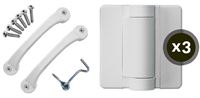 Screen Tight SDHWT Hardware Kit, Poly, White, For: Wood Screen Doors