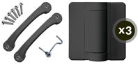 Screen Tight SDHBK Hardware Kit, Poly, Black, For: Wood Screen Doors