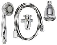 Plumb Pak K750CP Shower Head Kit, 1.8 gpm, 3-Spray Function, Polished Chrome, 60 in L Hose