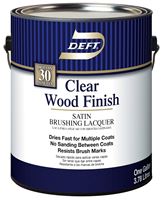 Deft 017-01 Brushing Lacquer, Liquid, Clear, 1 gal, Can, Pack of 4