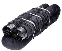Amerimax 51510 Drain Pipe Tubing with Socket, 4 in, PVC, Black, 25 ft L