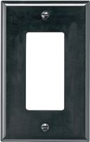 Eaton Wiring Devices PJ26BK Wallplate, 4-7/8 in L, 3-1/8 in W, 1 -Gang, Polycarbonate, Black, High-Gloss