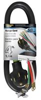 PowerZone ORR628204 Power Supply Range Cord, 6, 8 AWG Cable, 4 ft L, 50 A, 250 V, Black