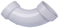 Canplas 192277 Long Sweep Pipe Elbow, 2 in, Hub, 90 deg Angle, PVC, White