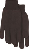 Boss 4020-6 Protective Gloves, L, Straight Thumb, Clute-Cut, Knit Wrist Cuff, Polyester, Brown