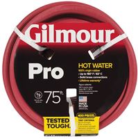 Gilmour 818571-1001 Professional Hose, 3/4 in, 75 ft L, GHT, Brass/Metal/Rubber, Red