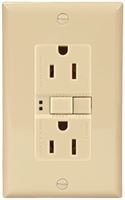 Eaton Wiring Devices SGF15V-3 GFCI Duplex Receptacle, 2 -Pole, 15 A, 125 V, Back, Side Wiring, NEMA: 5-15R, Ivory