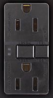 Eaton Wiring Devices SGF15BK GFCI Duplex Receptacle, 2 -Pole, 15 A, 125 V, Back, Side Wiring, NEMA: 5-15R, Black