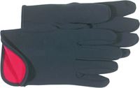 Boss 4027 Protective Gloves, L, Straight Thumb, Knit Wrist Cuff, Cotton/Polyester, Brown/Red