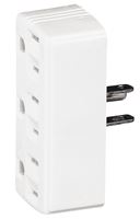 Eaton Cooper Wiring 1147W-BOX Outlet Adapter, 2 -Pole, 15 A, 125 V, 3 -Outlet, NEMA: NEMA 5-15R