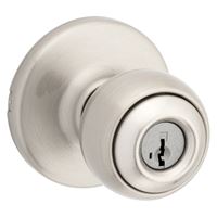 Kwikset 400P156ALRCSK3BX Keyed Entry Knob, Satin Nickel, Pack of 3