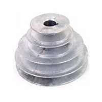 Cdco 141 5/8 V-Groove Pulley, 5/8 in Bore, 2 in OD, 1/2 in W x 11/32 in Thick Belt, Zinc