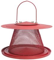 Perky-Pet NO/NO C00322 Wild Bird Feeder, Cardinal, 2.5 lb, 1-Port/Perch, Metal, Red, Hanging Mounting