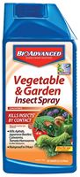 BioAdvanced 701521A Vegetable and Garden Insecticide, Liquid, Spray Application, 32 oz Bottle