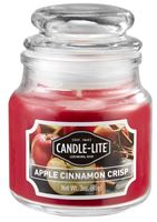 CANDLE-LITE 3827021 Jar Candle, 3 oz Capacity, Apple Cinnamon Crisp, Crimson