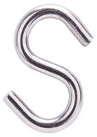 ProSource LR379 S-Hook, 289 lb Working Load, 19/64 in Dia Wire, Stainless Steel, Stainless Steel, Pack of 10