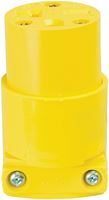 Eaton Wiring Devices 4229-BOX Armored Connector, 2 -Pole, 20 A, 250 VAC, Screw, NEMA: NEMA 6-15R, Yellow