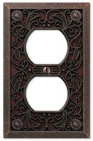 Amerelle 65DDB Wallplate, 4-1/2 in L, 2-13/16 in W, 1 -Gang, Metal, Aged Bronze, Pack of 4