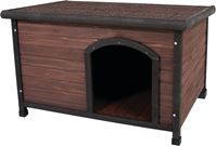 Aspenpet Ruff Hauz 25040 Dog House, 45-1/2 in OAL, 31 in OAW, 32.3 in OAH, Solid Wood, Dark Brown