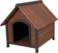 Aspenpet Ruff Hauz 25038 Dog House, 38-1/2 in OAL, 31 in OAW, 34 in OAH, Wood, Dark Brown