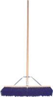 Birdwell 6024-4 Street/Barn Broom, 4-1/2 in L Trim, Polypropylene Bristle, Hardwood Handle