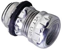 Halex 62505B Connector, 1/2 in Compression, Steel, 50/BX