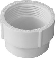 Canplas 193703S Cleanout Adapter, 3 in, Spigot x FNPT, PVC, White